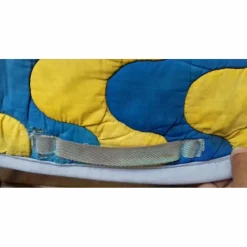 Tapis de selle Lamicell bleu et jaune personnalisé