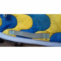 Tapis de selle Lamicell bleu et jaune personnalisé