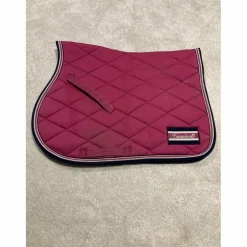 Tapis de selle LAMICELL rose avec bonnet et amortisseur FOUGANZA assorti