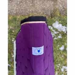 Tapis dressage violet bord noir et or Equidées