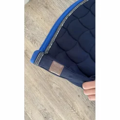 Tapis Harcour marine, bleu roi et argenté