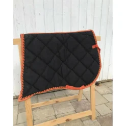 Tapis noir / orange