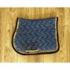 Tapis RG coton bleu indigo biais bbr