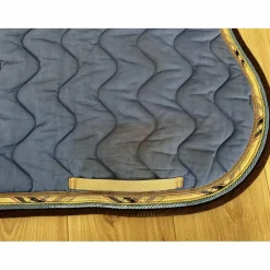 Tapis RG coton bleu indigo biais bbr