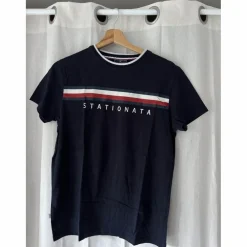tee shirt stationata bleu marine