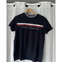 tee shirt stationata bleu marine