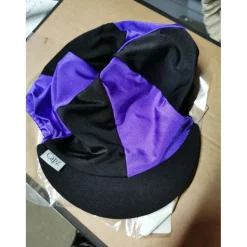 Toque en lycra violet/ noir neuve