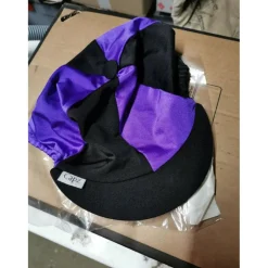 Toque en lycra violet/ noir neuve