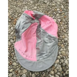 Toque grise et rose