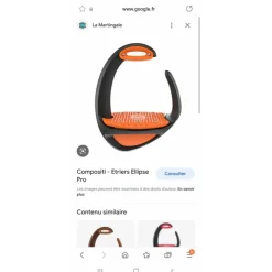 Étrier ellipse compositi orange