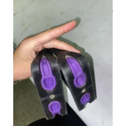Étriers compositi noirs semelles mauves