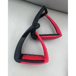 Étriers enfant rouge et noir