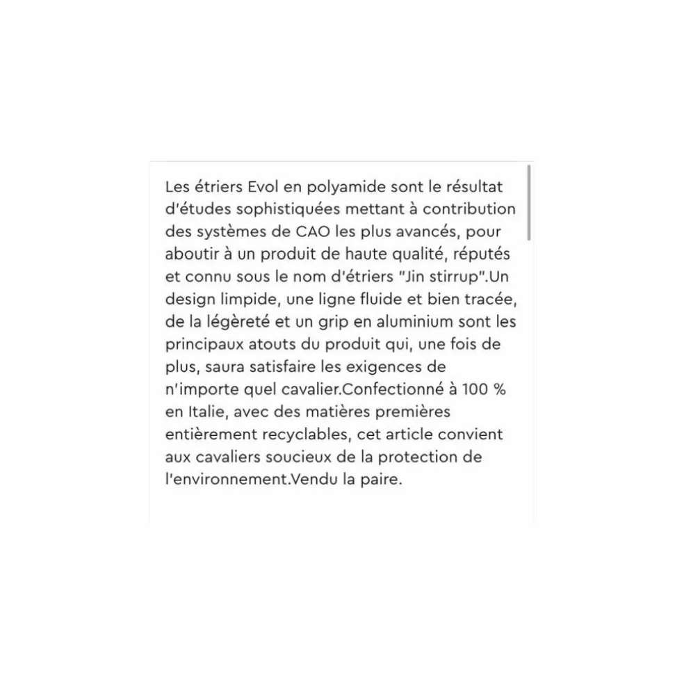 Étriers Evol Jin Stirrup bleus