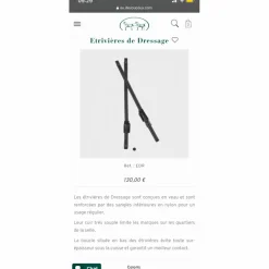 Étrivière de dressage Devoucoux taille L