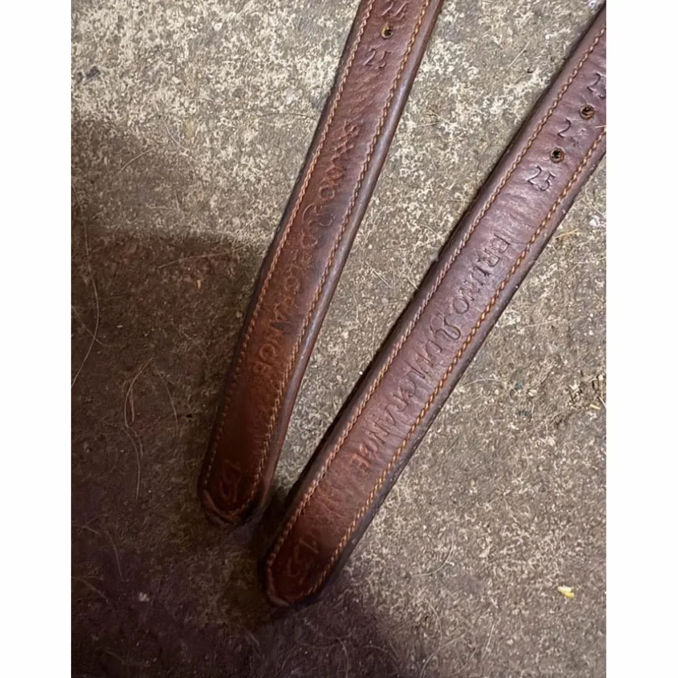 Étrivières Bruno Delgrange en cuir havane 135cm
