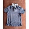 T-shirt bleu manches courtes