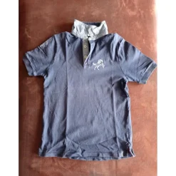 T-shirt bleu manches courtes