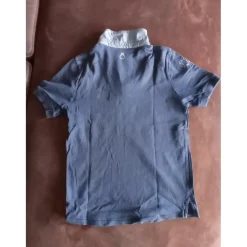 T-shirt bleu manches courtes