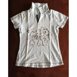 T-shirt bleu manches courtes