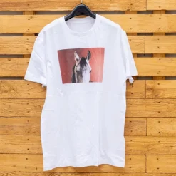 T-shirt cheval - blanc - équitation - Taille L - neuf