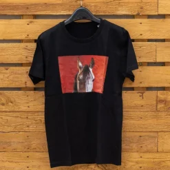 T-shirt cheval - noir - équitation - Taille XS - neuf