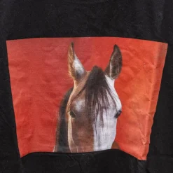 T-shirt cheval - noir - équitation - Taille XS - neuf