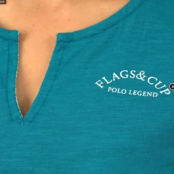 T-SHIRT OCANA – FLAGS&CUP bleu émeraude