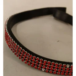 Têtière à strass rouge