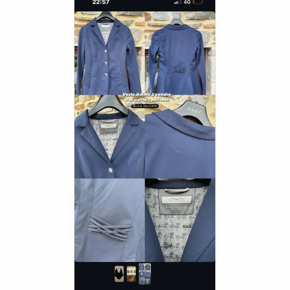 Veste Animo bleu marine