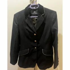 Veste bleu marine col velours EQUI THEME taille 38
