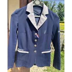 Veste de concours Fhorse bleue et grise