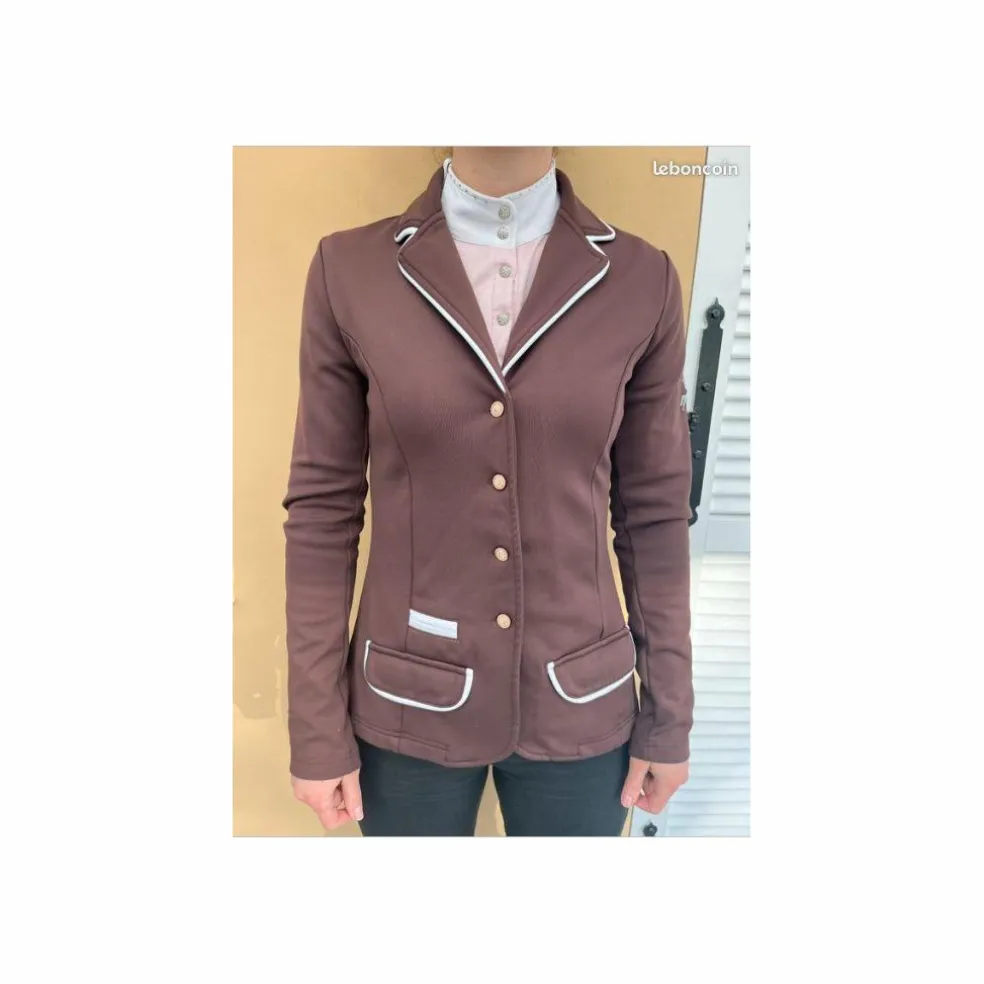 Veste de concours équitation marron Spooks