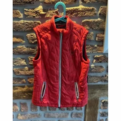 Veste HV polo sans manche rouge M