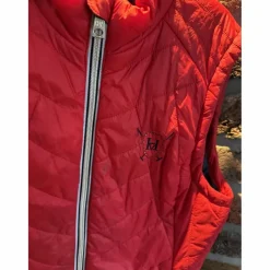 Veste HV polo sans manche rouge M