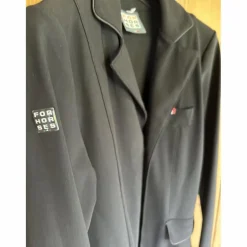 Veste italienne noire de concours équitation Christian ForHorses taille 14-15 ans