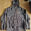 Veste mi-saison grise et marron