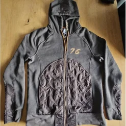 Veste mi-saison grise et marron