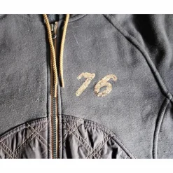 Veste mi-saison grise et marron