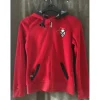 Veste polaire capuche rouge