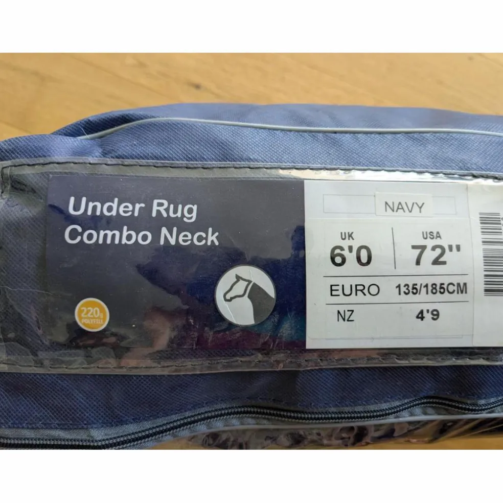 Weatherbeeta under rug sous couverture 220g taille 6'0 135cm